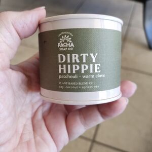 Pacha Soap Co Dirty Hippie Tin Candle - Green 3oz 20/25hs